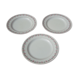 3 flat plates Villeroy & Boch model 1244 diam 23 cm