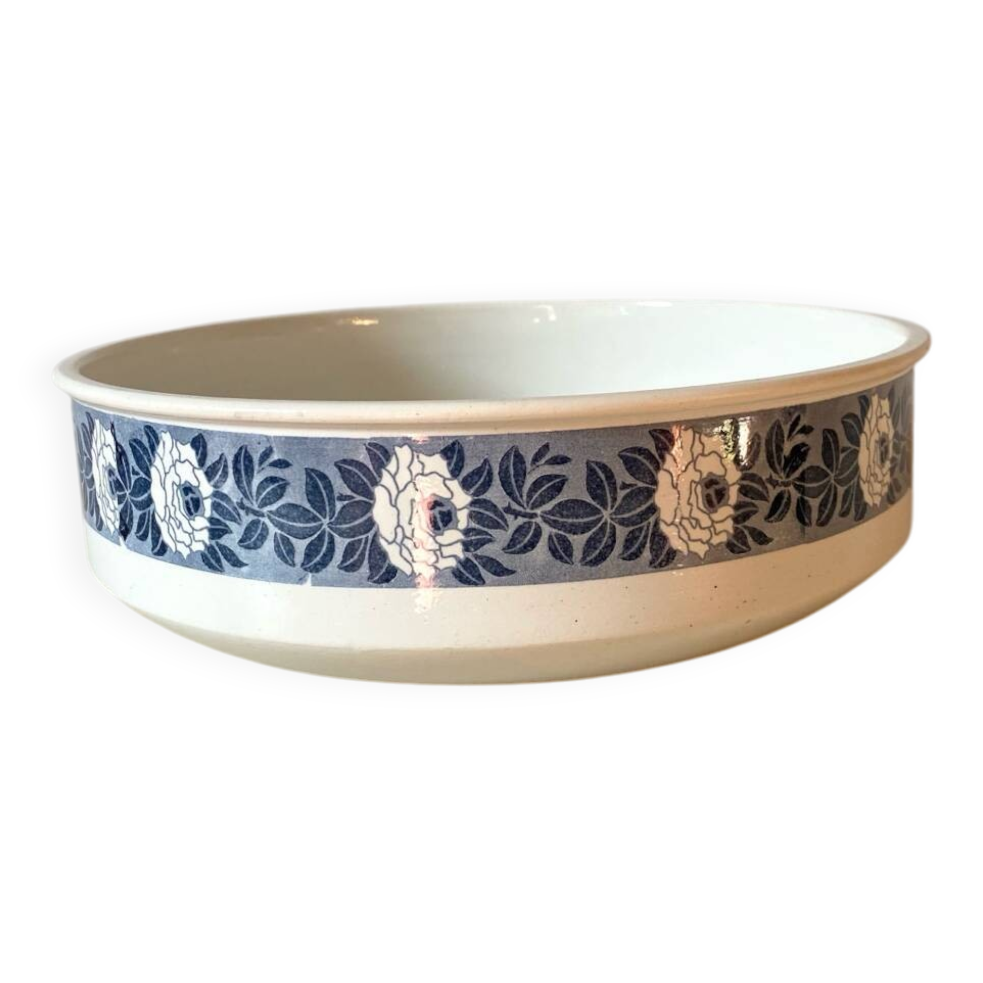 Old earthenware basin from Sarreguemines