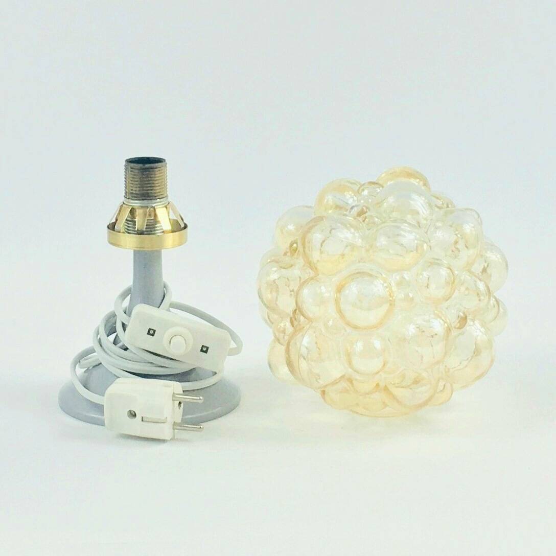 Pair of Mid-Century Modern Bubble Glass Table Lamps by H. Tynell, 1960s