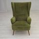 1960s, Scandinavian design, highback armchair, furniture velour.