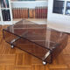 Table basse en Plexiglas fumé Michel Dumas