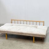 1970's German wooden sofa / daybed