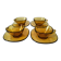 4 cups and saucers VERECO amber