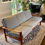 Danish teak three-seater sofa – 1960s
