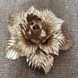 Applique fleur en métal doré