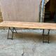 Wooden table and metal legs
