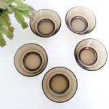 Verreco bowls in grey smoked glass