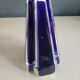 Pyramid vase Art Deco Moulin des Loups & Hamage Nord - blue and silver - Ref 959