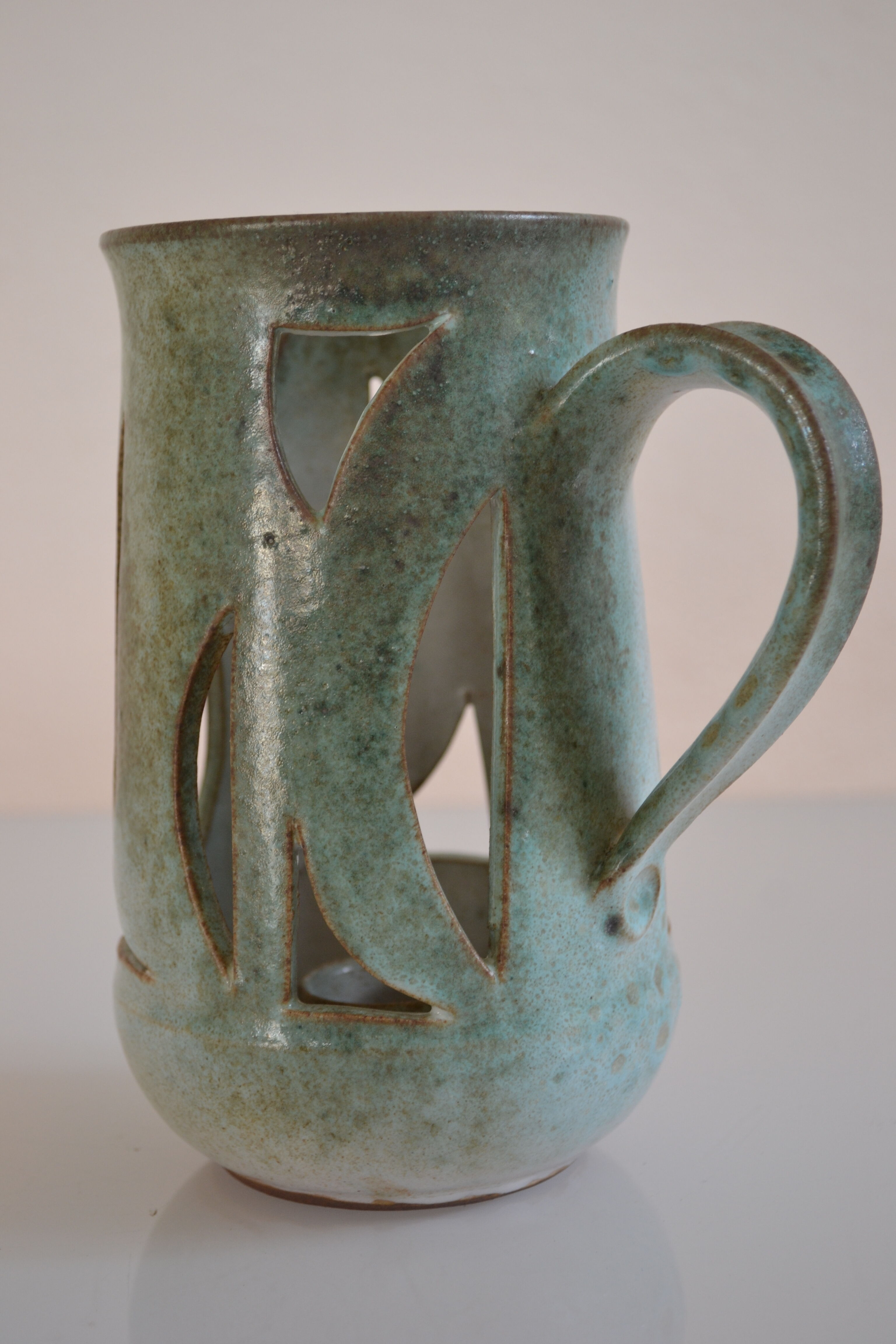 Openwork ceramic candle holder 50 charles voltz