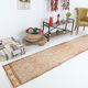 Pale orange herki runner rug 74x392cm