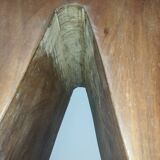 Brutalist monoxyl wooden stool