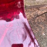 Pair of Foschia Plexiglas red designer chairs
