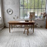 Farmhouse table in oak and walnut 2m