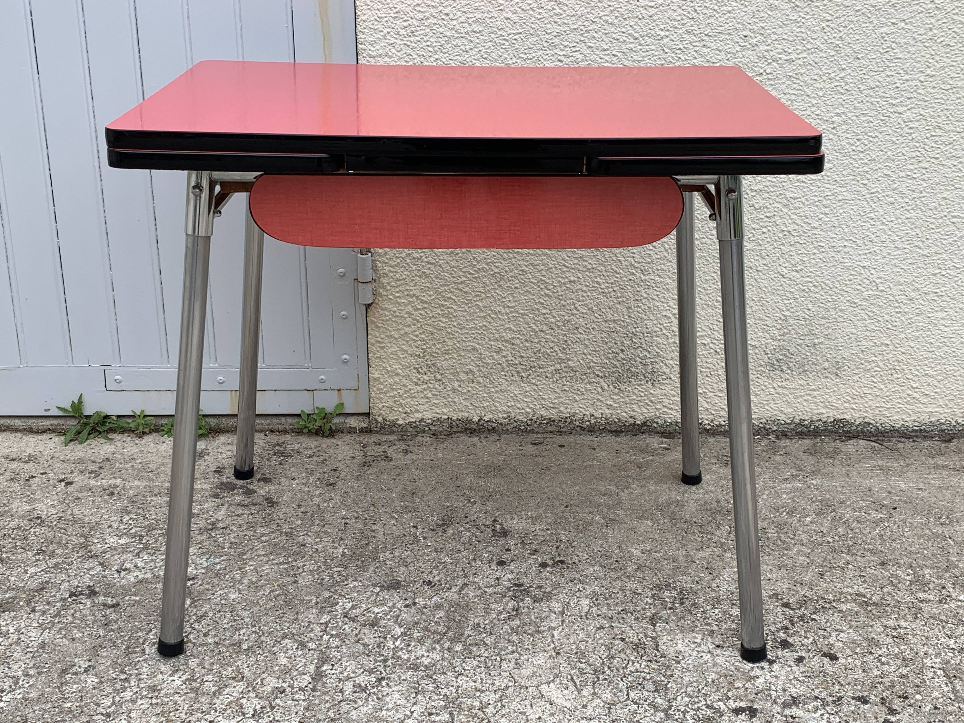 Red Formica table