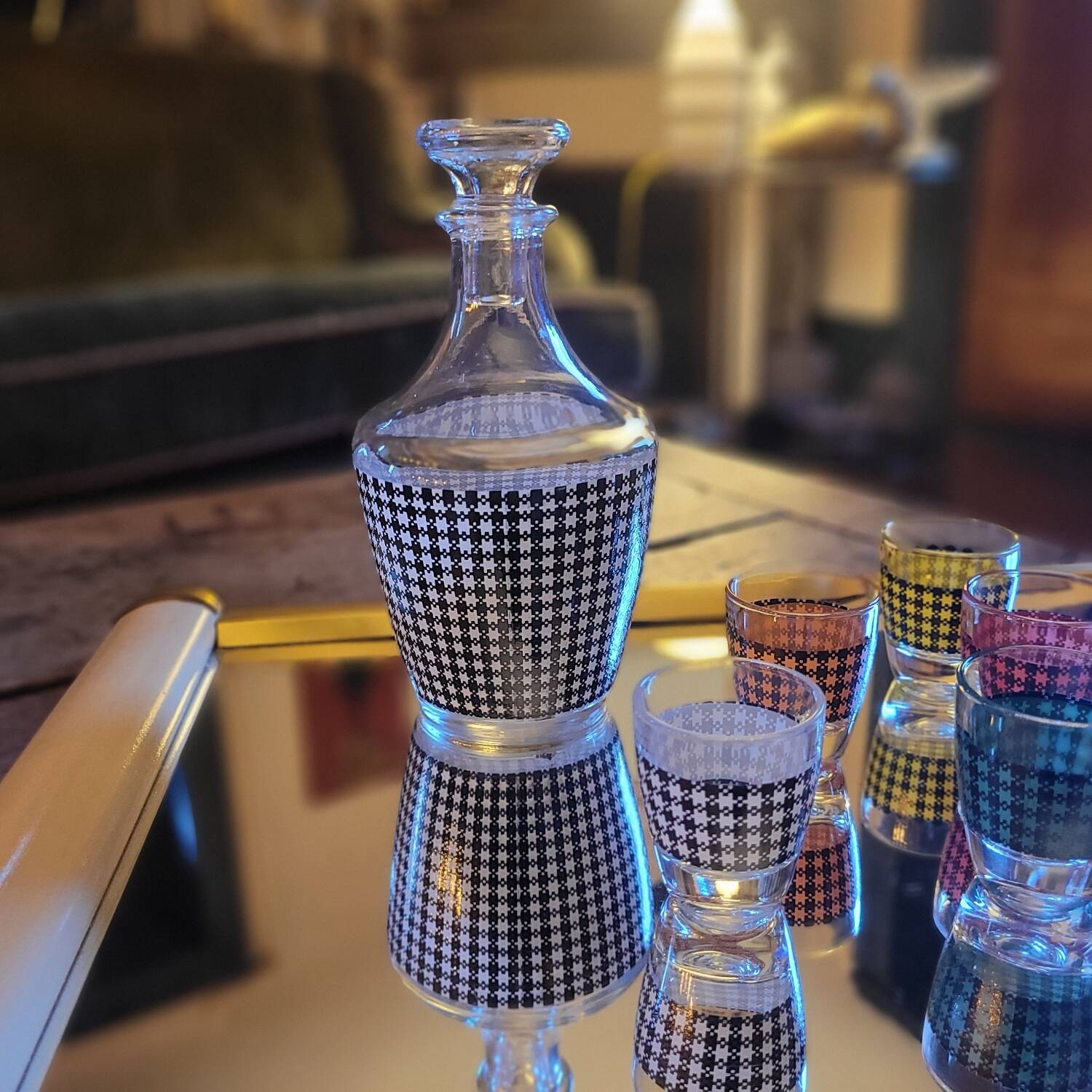 Geometric liqueur service from the 1960s.