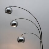 Lampadaire en métal chromé et marbre de style mid-century moderne Goffredo Reggiani, 60.