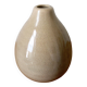 beige vase in finely cracked glazed ceramic