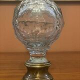 Antique faceted crystal ramp ball.
