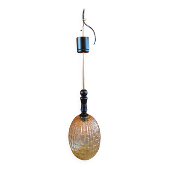 Suspension vintage verre ambré