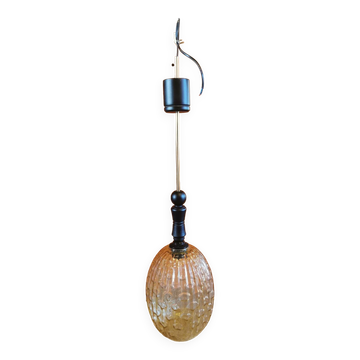 Suspension vintage verre ambré