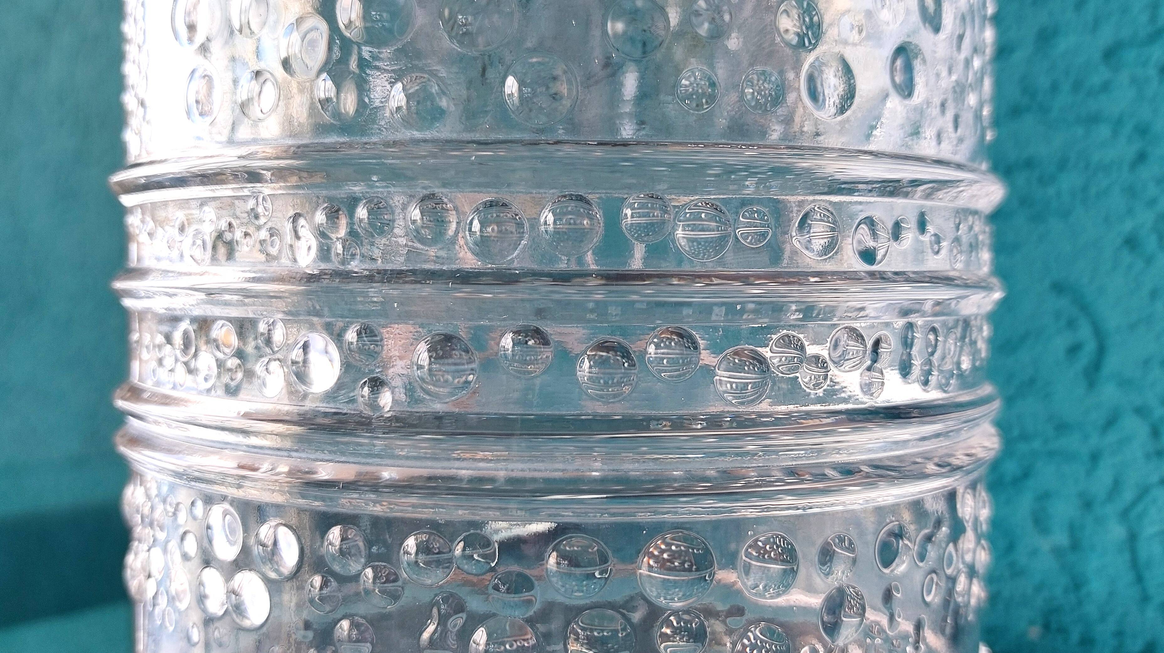 Vintage Structured Glass Vase by Willem Heesen for Leerdam Glass Factory