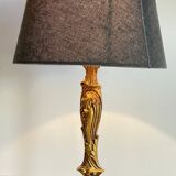 Chic bronze lamp with vintage gold patina