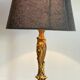 Chic bronze lamp with vintage gold patina