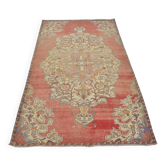 Tapis Oushak rouge et beige sku 2489