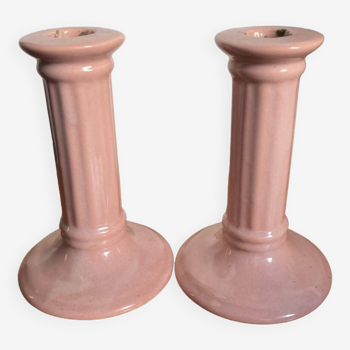 Pair of porcelain candlesticks