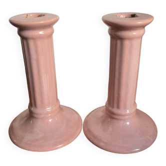 Pair of porcelain candlesticks