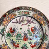 Old Plate Porcelain Canton Decor Cos Rose Family