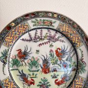 Old Plate Porcelain Canton Decor Cos Rose Family