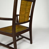 Art deco modernist armchair in dark beech