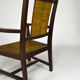 Art deco modernist armchair in dark beech