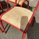 Set of 4 school chairs 70s