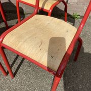 Set of 4 school chairs 70s