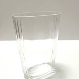 Rectangular Transparent Murano Glass Vase by Carlo Moretti, Signed, Italy 1990s