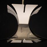 1970s Goffredo Reggiani Style Lacquer & Chrome Chandelier