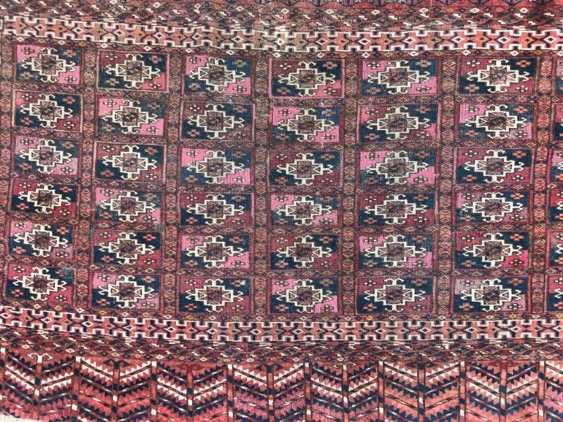 Saddle Tekke Bokhara rug old handmade 64 X 107 CM
