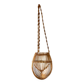 Vintage rattan pendant light