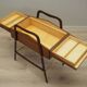 Walnut sewing table, Italian design, 1970s, production: Italy