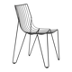 Stackable metal chair for outdoor and indoor use