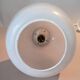 Suspension Louis Kalff  teck et opaline blanche 1950/1960.