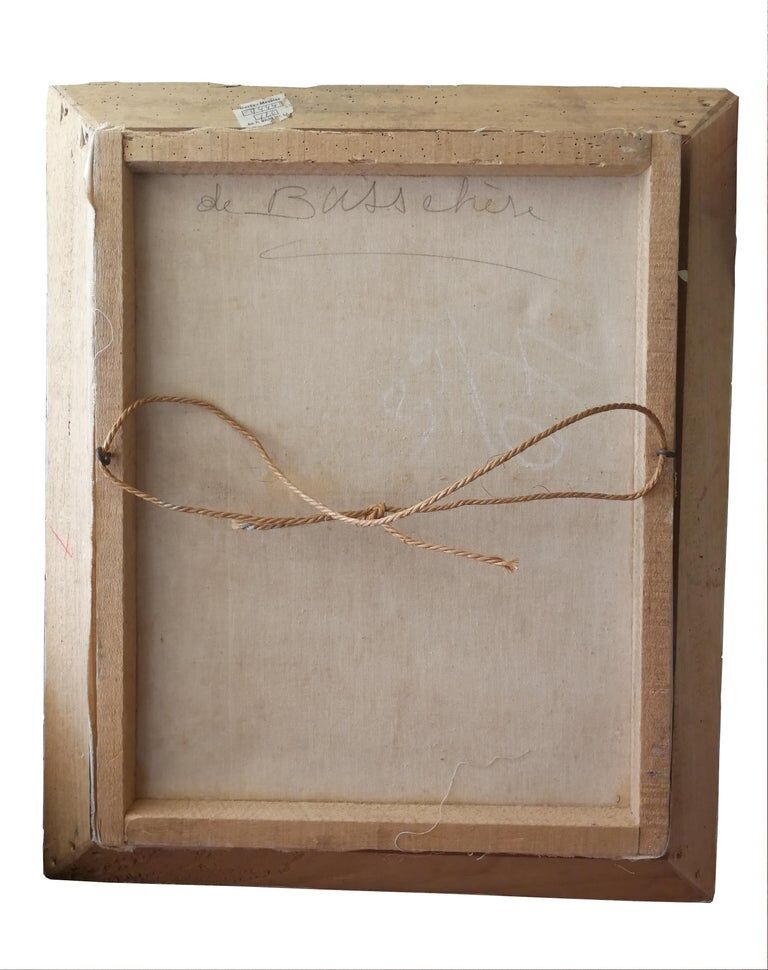 DOM, cabin on the shores of Lake Tanganyika, African painting, circa 1950