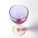 Large Vintage Murano Bicolor Wine Goblet / Murao / Italy / 1980s