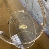 Glass and metal serving trolley, 1960s