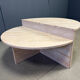 Paire de tables basses en travertin, années 1970