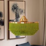 Superb brass fringed pendant light T-603 Hans Agne Jakobsson