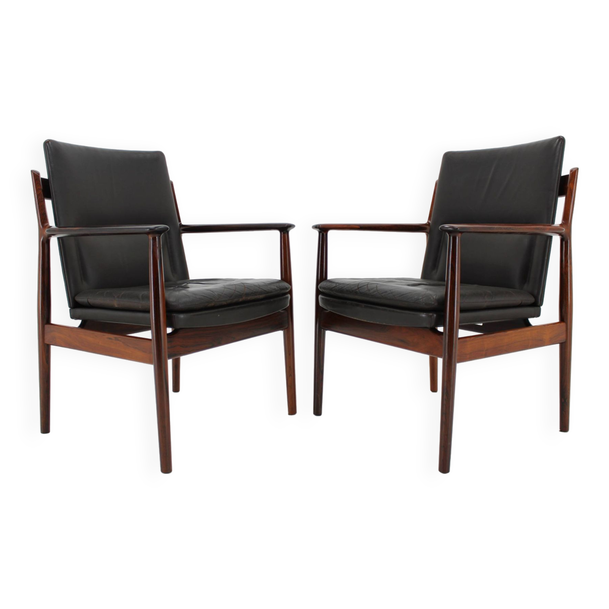 1960s Pair of Arne Vodder 431 Armchairs by Sibast Mobler, Denmark