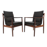 1960s Pair of Arne Vodder 431 Armchairs by Sibast Mobler, Denmark